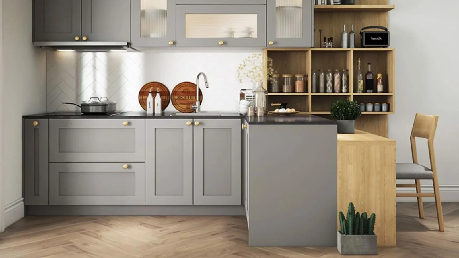 Dự án nội thất phòng khách và tủ bếp tại Vinhomes Grand Park 3 PN