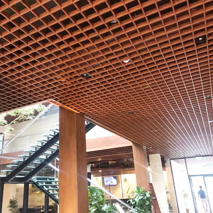 Trần nhôm Caro (Cell) vân gỗ